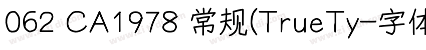 062 CA1978 常规(TrueTy字体转换